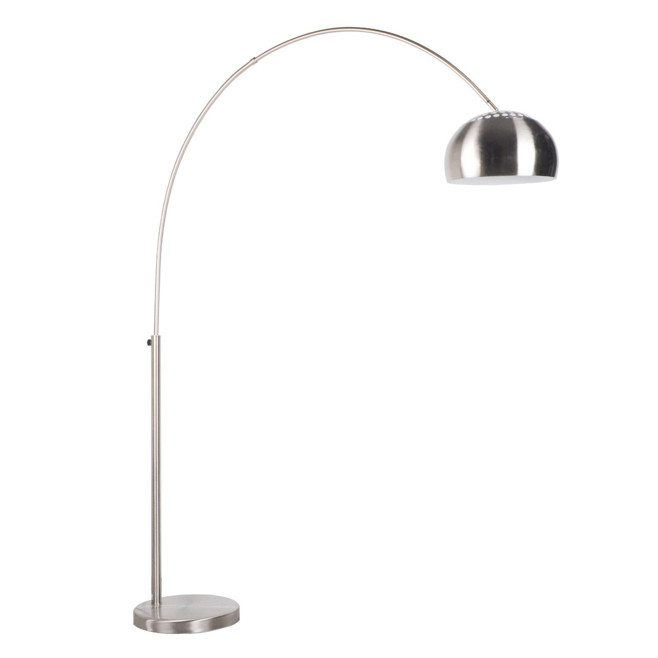 Vloerlamp metal bow satin nickel