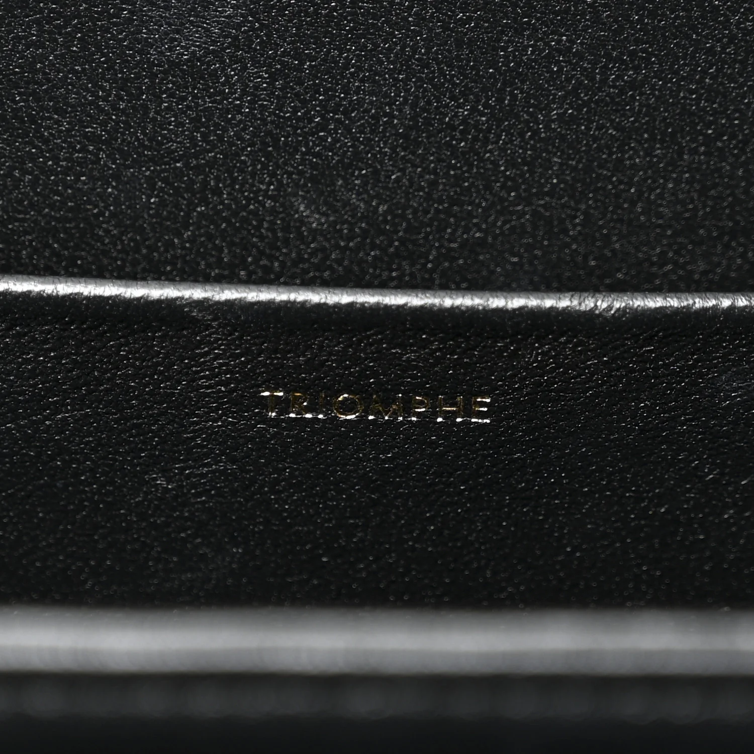 Shiny Calfskin Medium Triomphe Black - Top Club