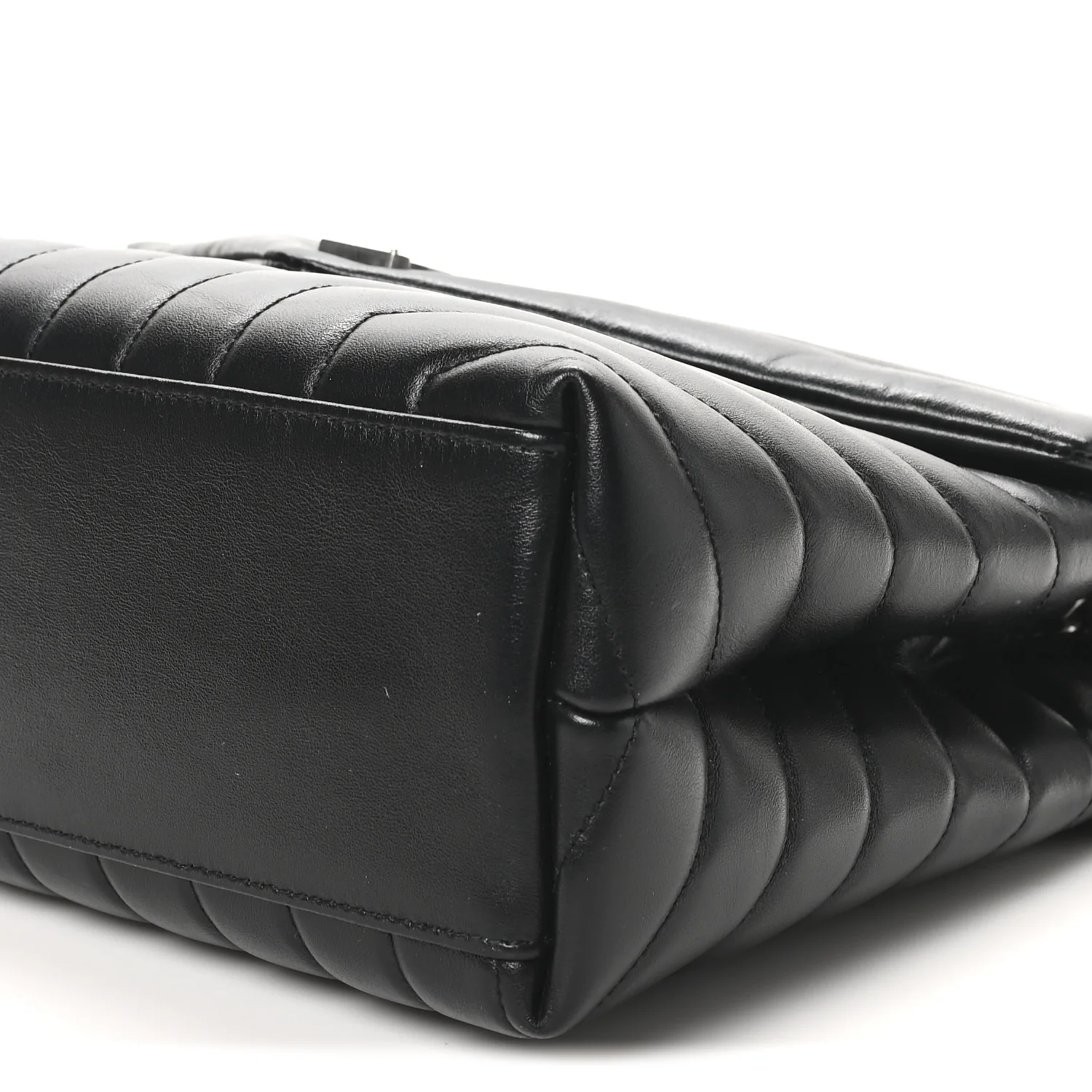 Calfskin Y Quilted Monogram Medium Loulou Chain Satchel Black - Top Club