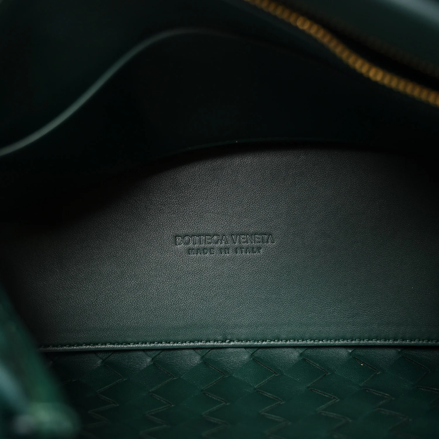 Nappa Intrecciato Small Andiamo Shoulder Bag Emerald Green - Top Club