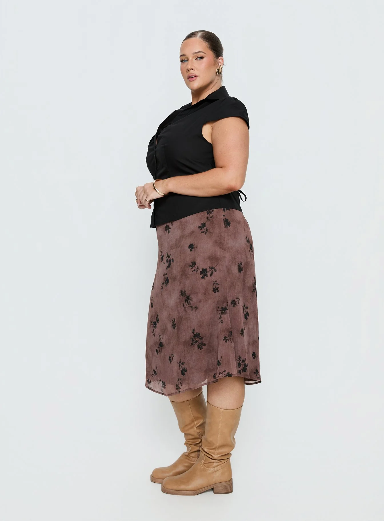 Moses Midi Skirt Multi Curve