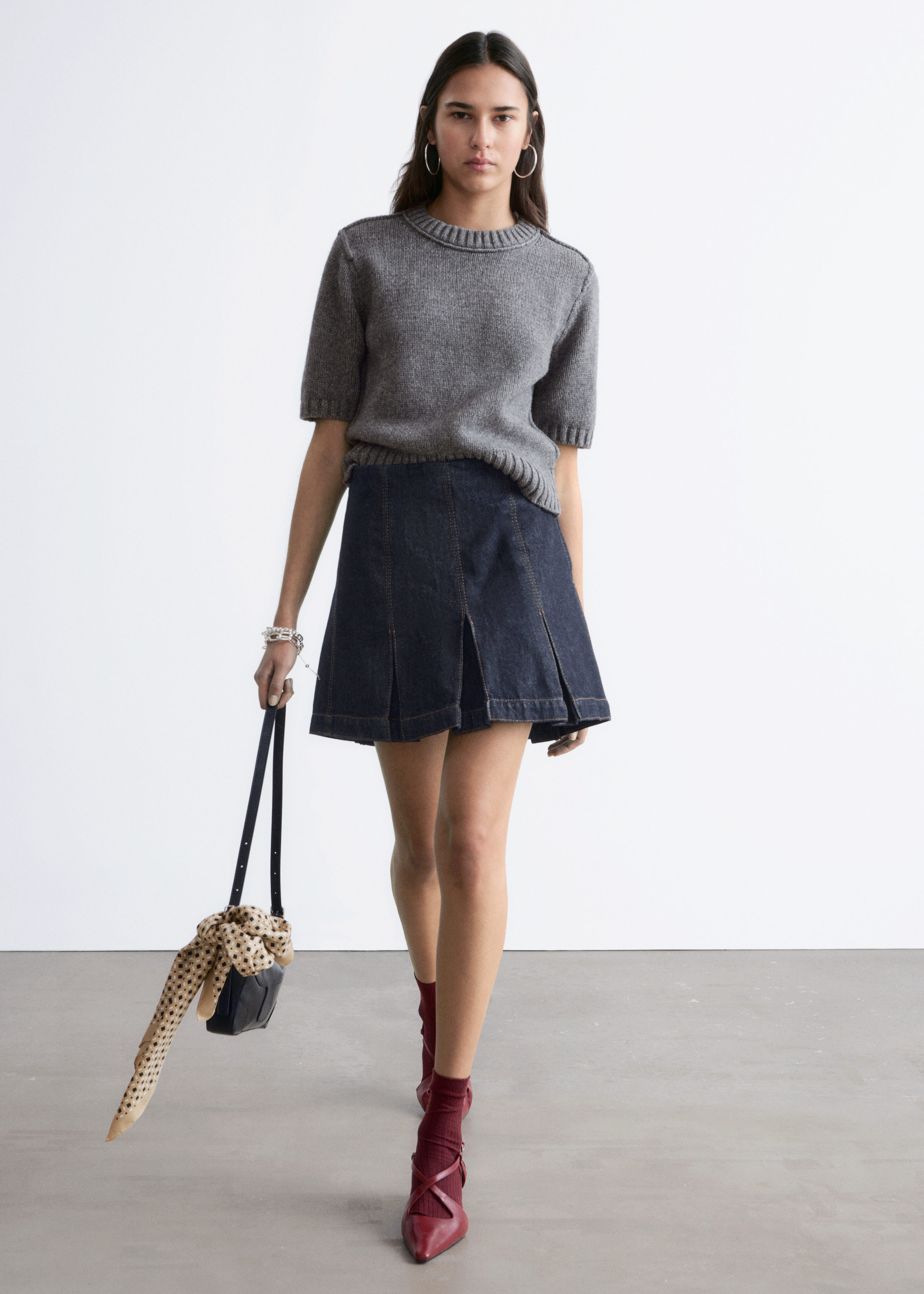 & Other Stories RIB-KNIT T-SHIRT