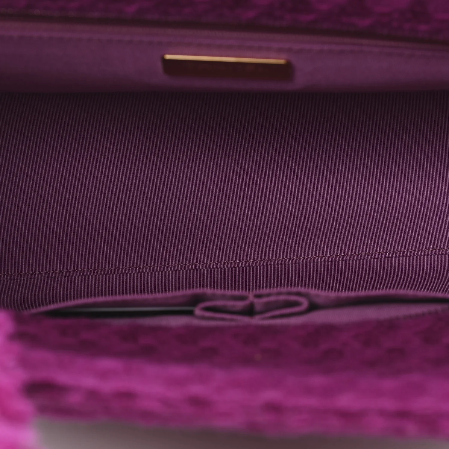 Wool Tweed Large Zipped Shopping Tote Magenta - Top Club