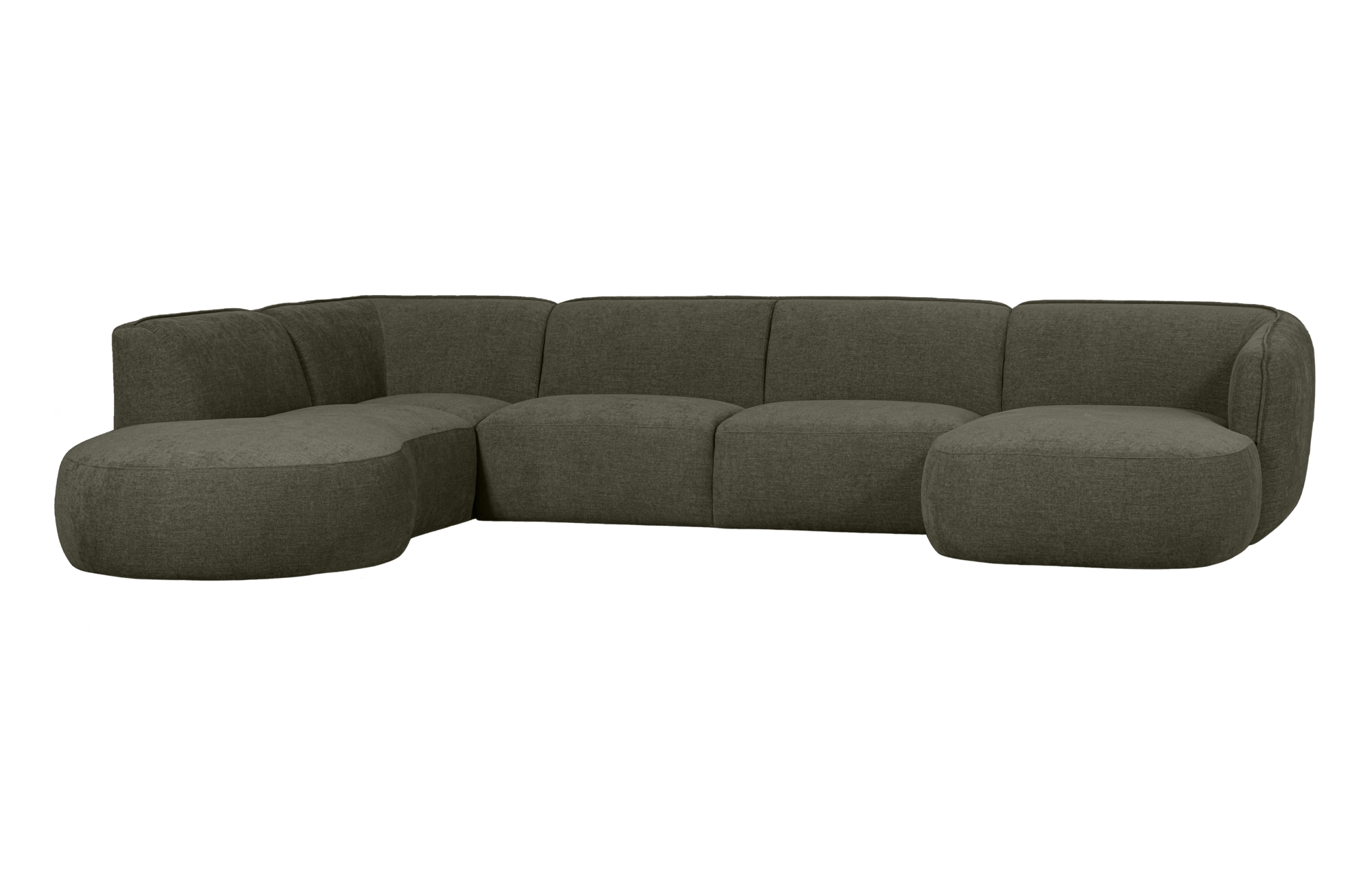 WOOOD Exclusive u-vorm bank Polly links Polly bank u-vorm links - Warm Groen