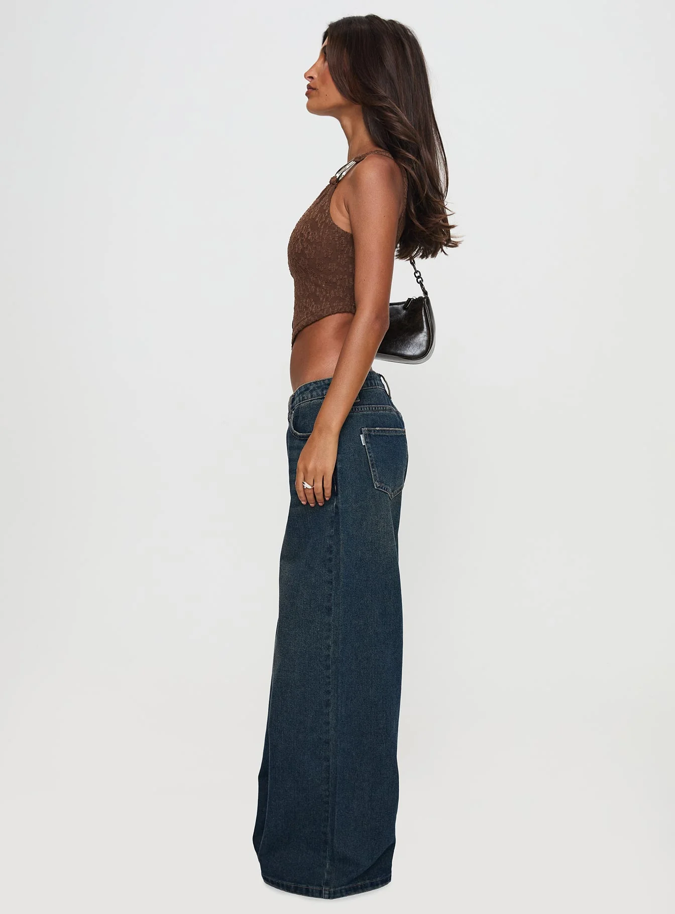 Hocus Pocus Low Rise Wide Leg Jean Dark Wash