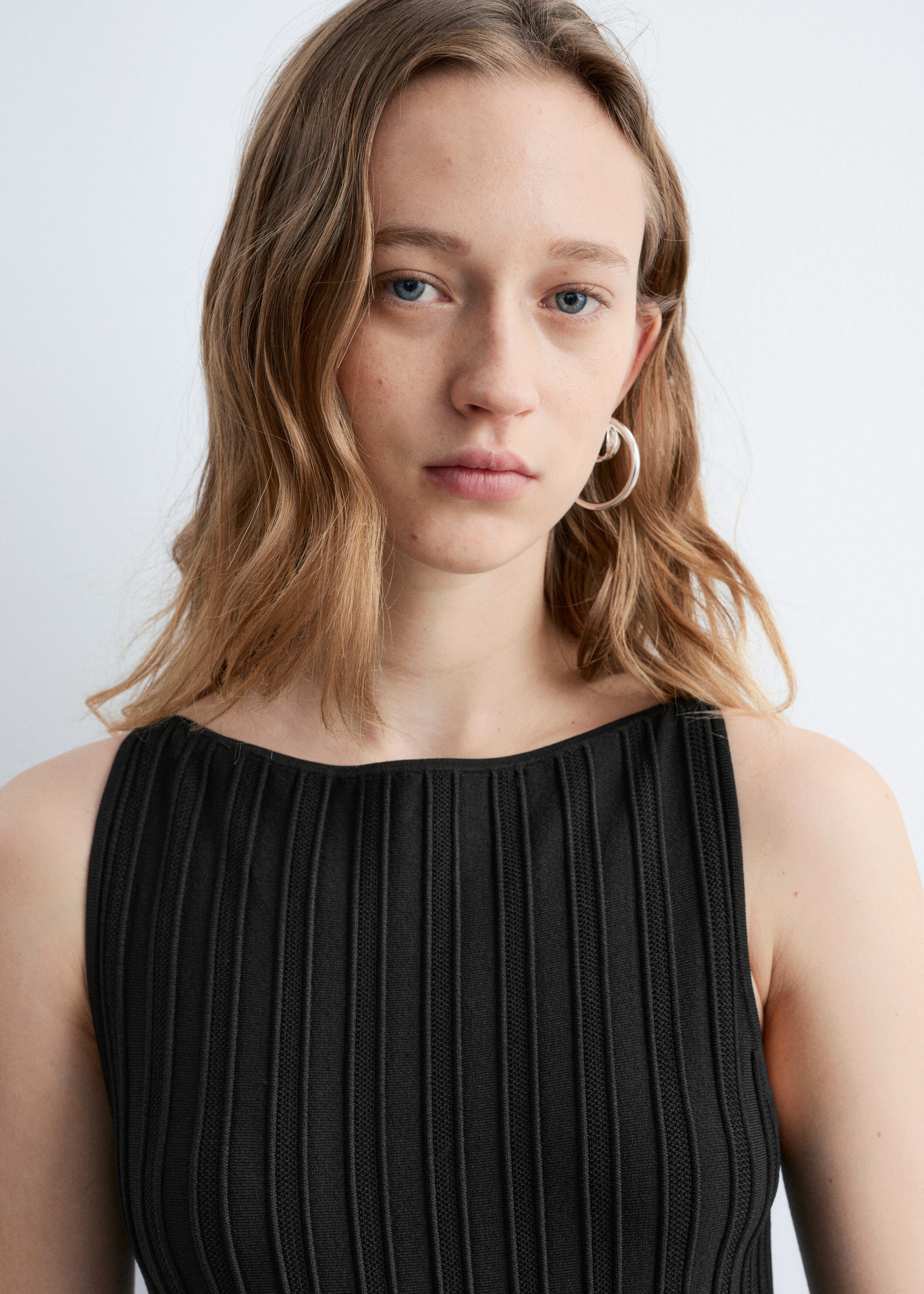 & Other Stories RIB-KNIT MIDI DRESS