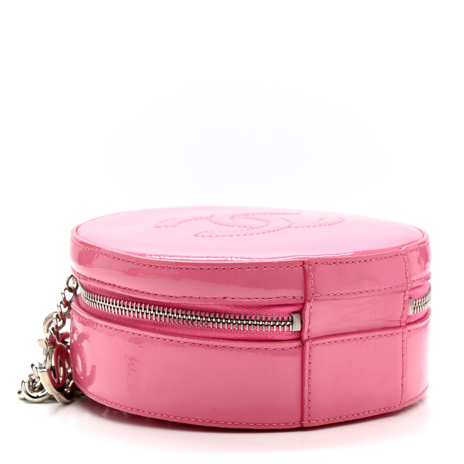 Patent Round As Earth Evening Bag Pink - Top Club