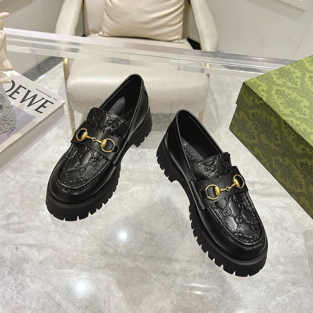 Gucci Women s Horsebit loafer with lug sole - Top Club