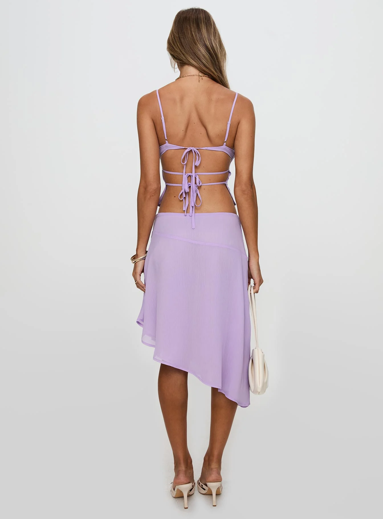 Pappilion Asymmetrical Skirt Lilac