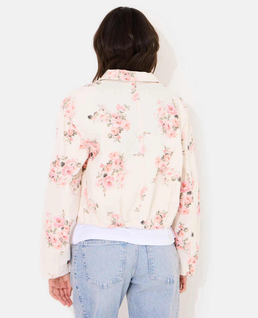 Pimkie Veste boule en toile motif fleurs