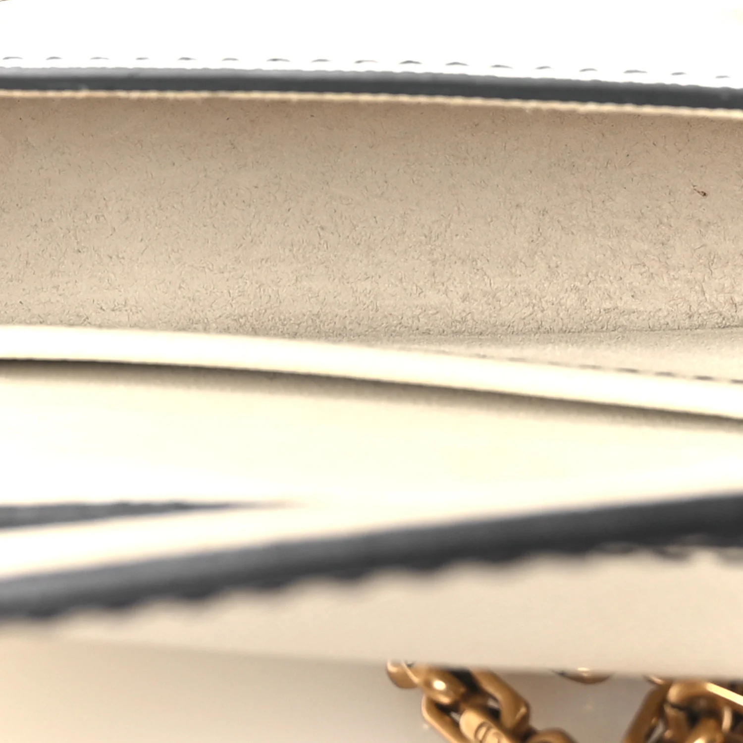 Grained Calfskin Mini J'Adior Chain Flap Bag Latte - Top Club