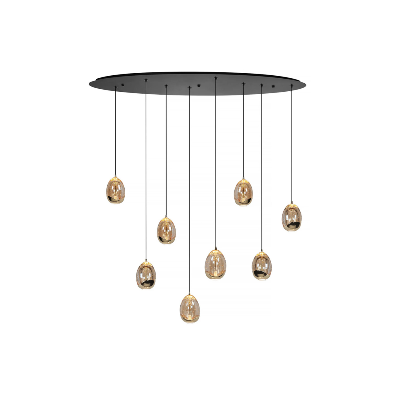 GOLDEN EGG OVAAL 8-LICHTS ZWART