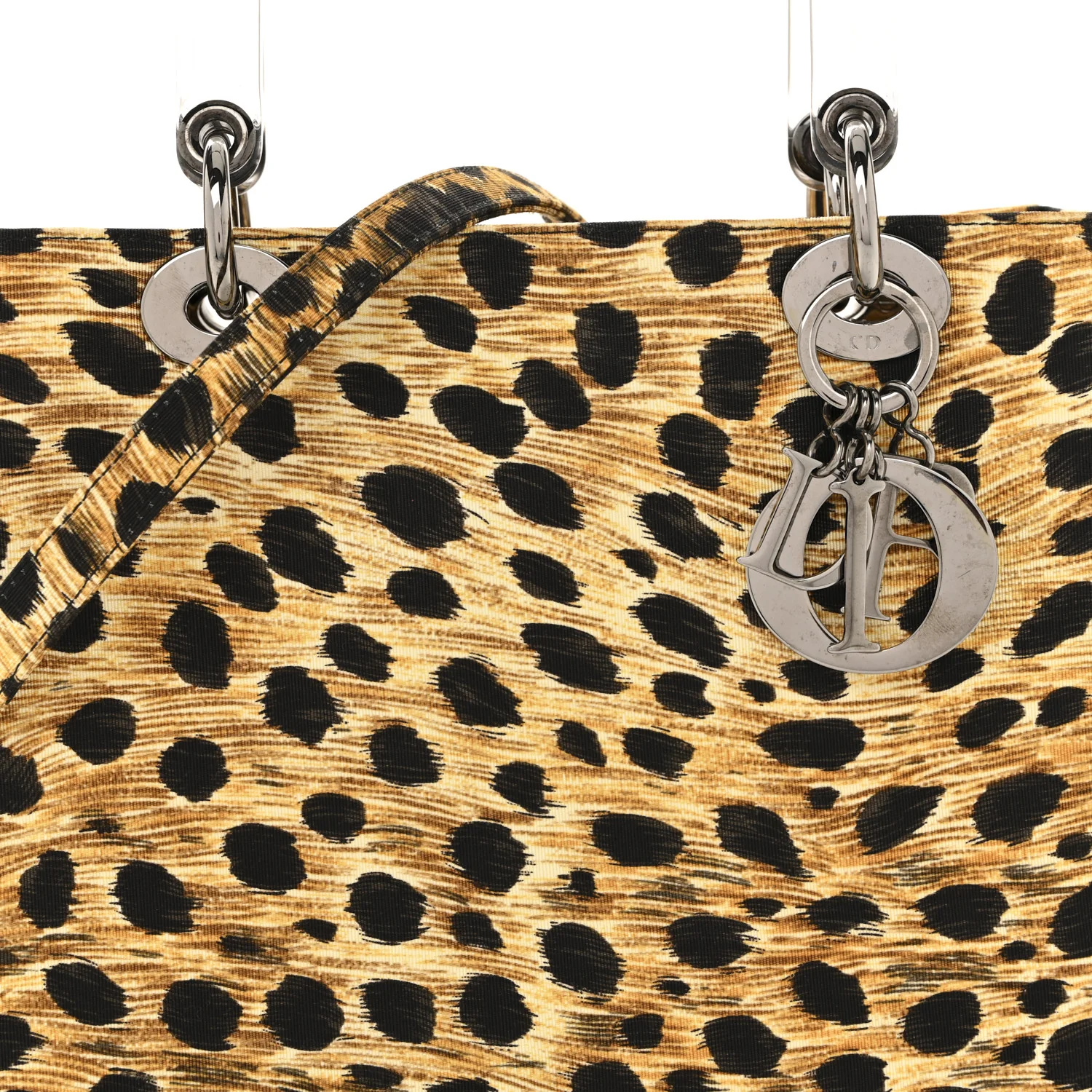 Canvas Leopard Print Medium Lady Dior - Top Club