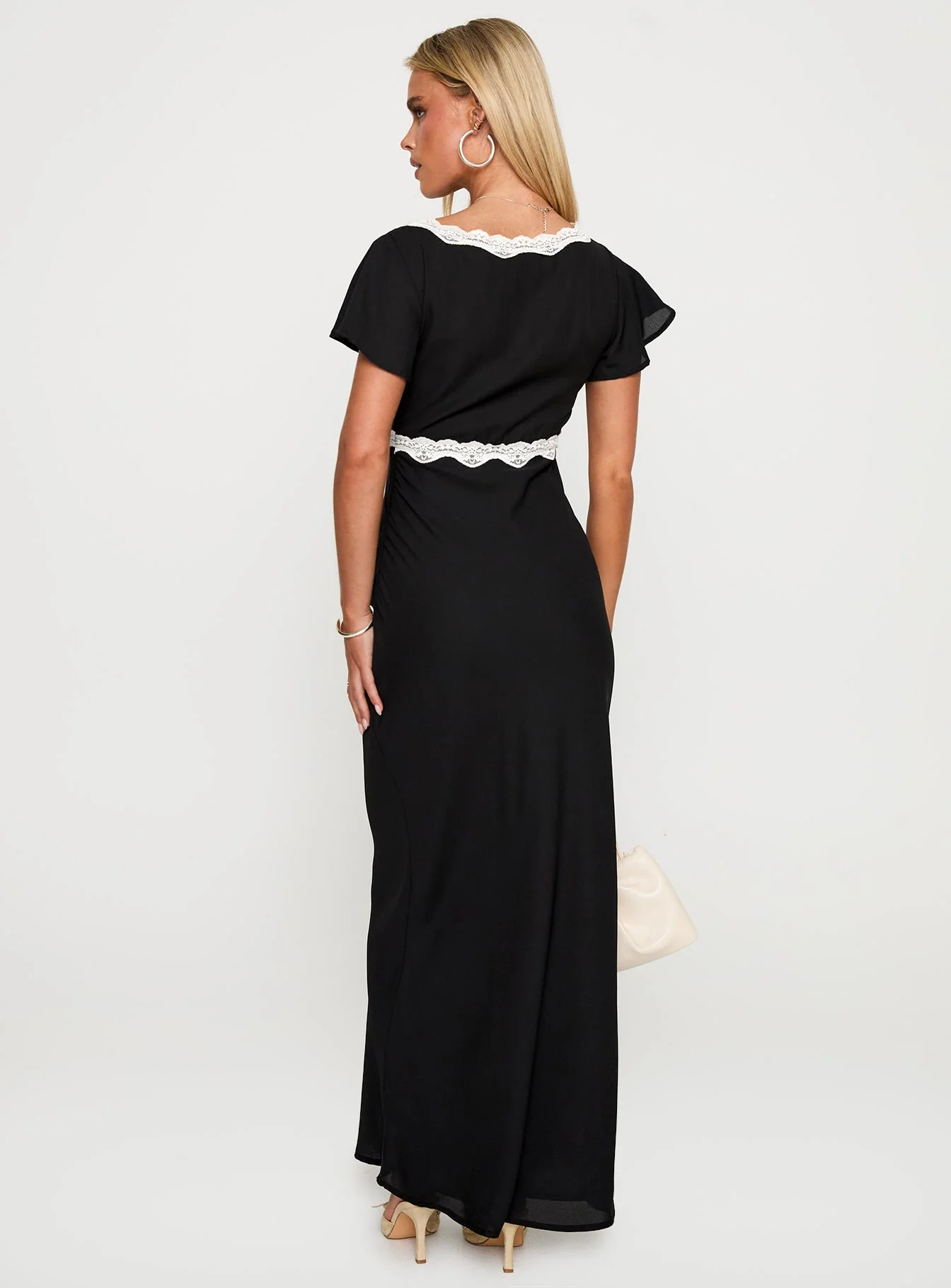 Barbarita Lace Maxi Dress Black