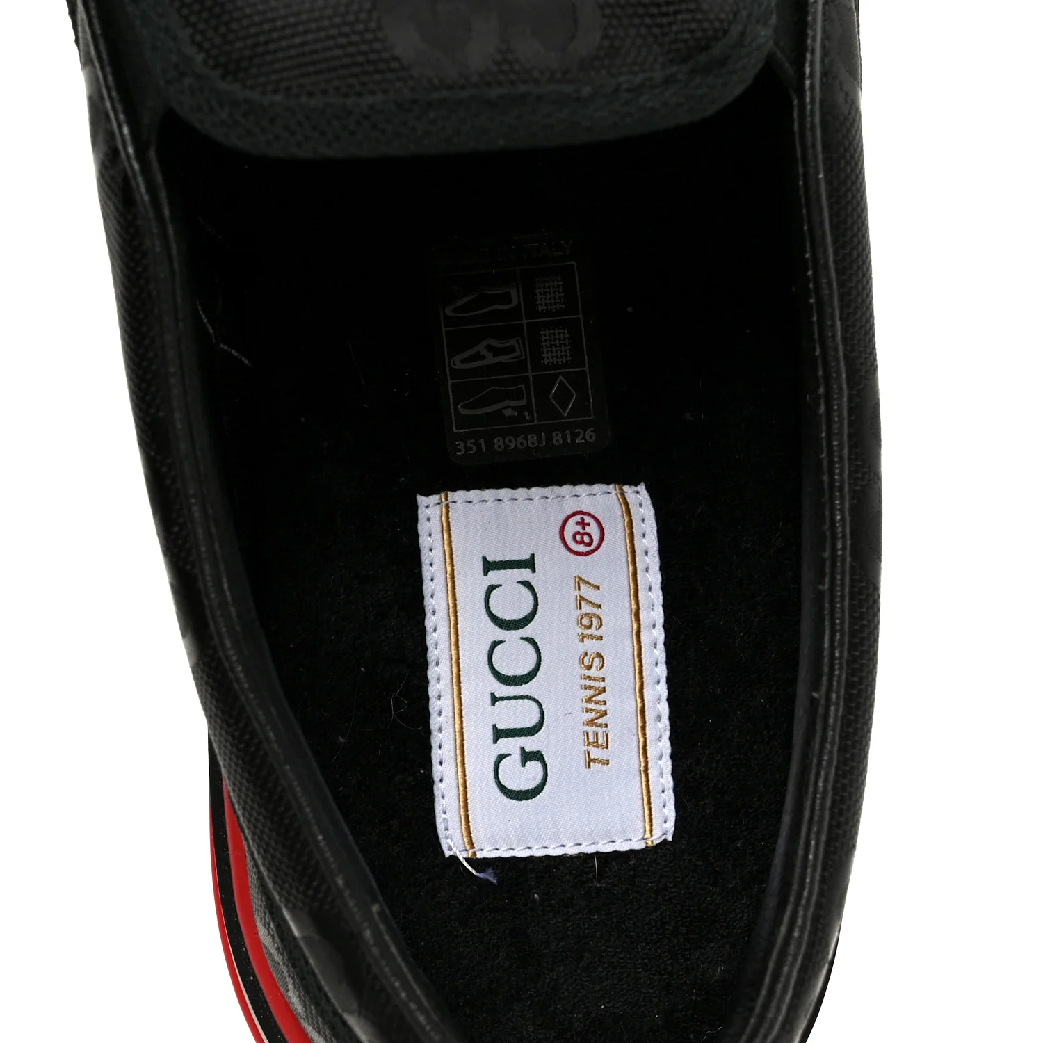 GG Nylon Mens 1977 Tennis Slip On Sneakers 8.5 Black - Top Club