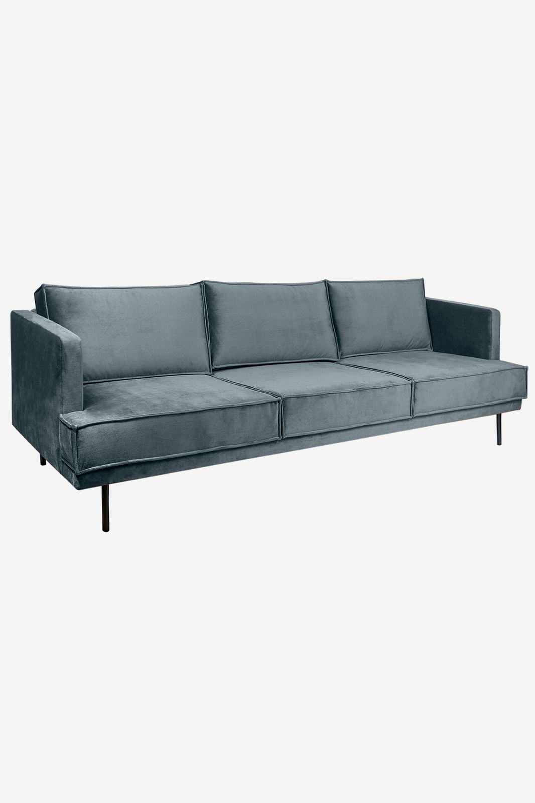 The Duchess velvet 3.5-zits bank Juke grijs