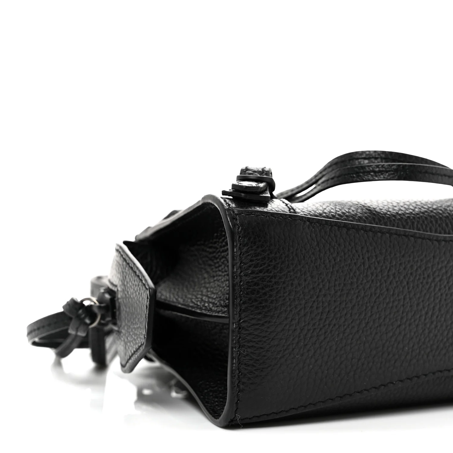 Grained Calfskin Neo Classic Black Hardware Nano City Crossbody Black - Top Club
