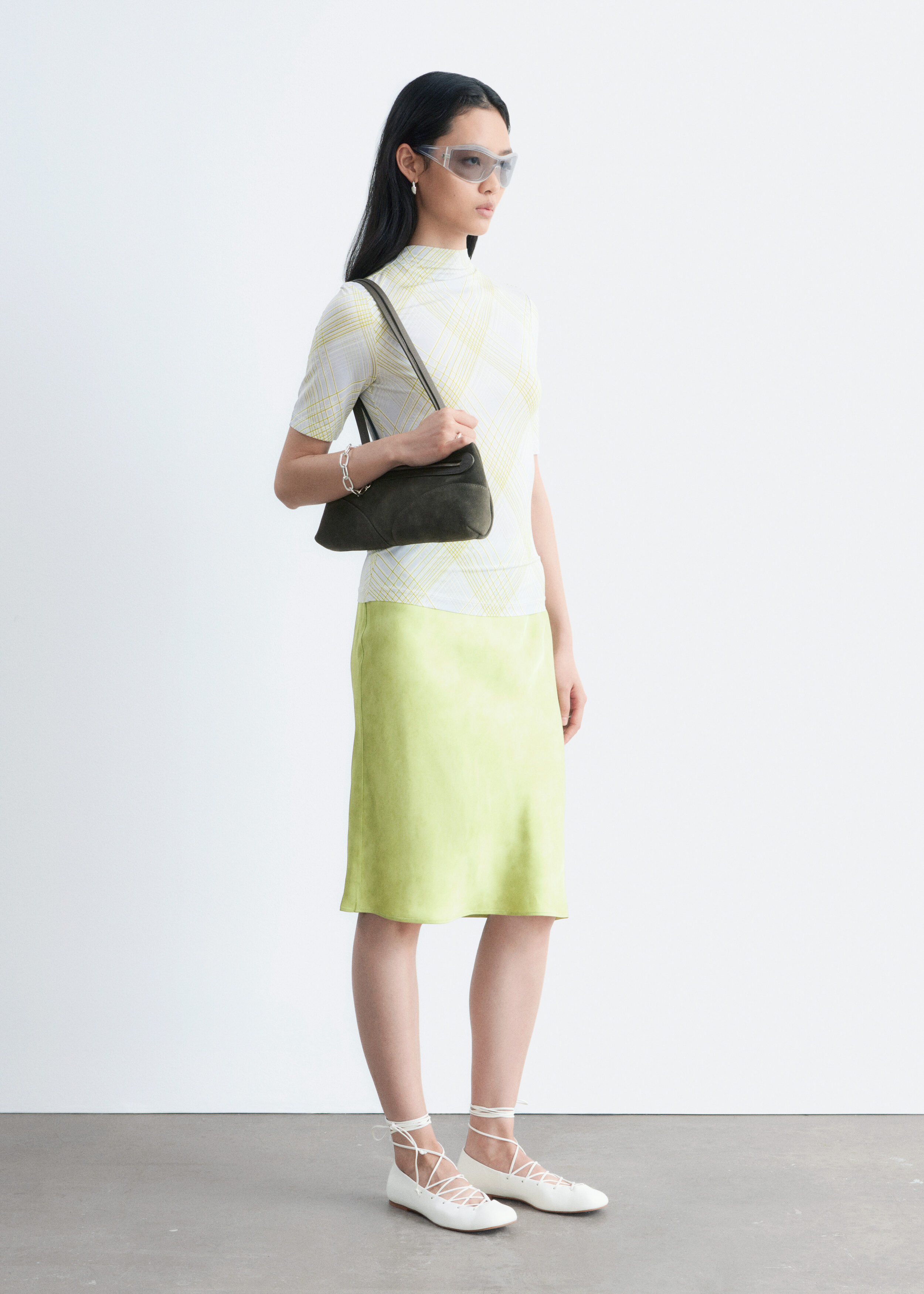 & Other Stories SHORT-SLEEVE MOCK-NECK TOP