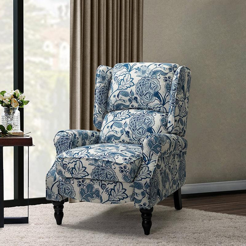 Erdeni Upholstered Manual Wingback Recliner Chair