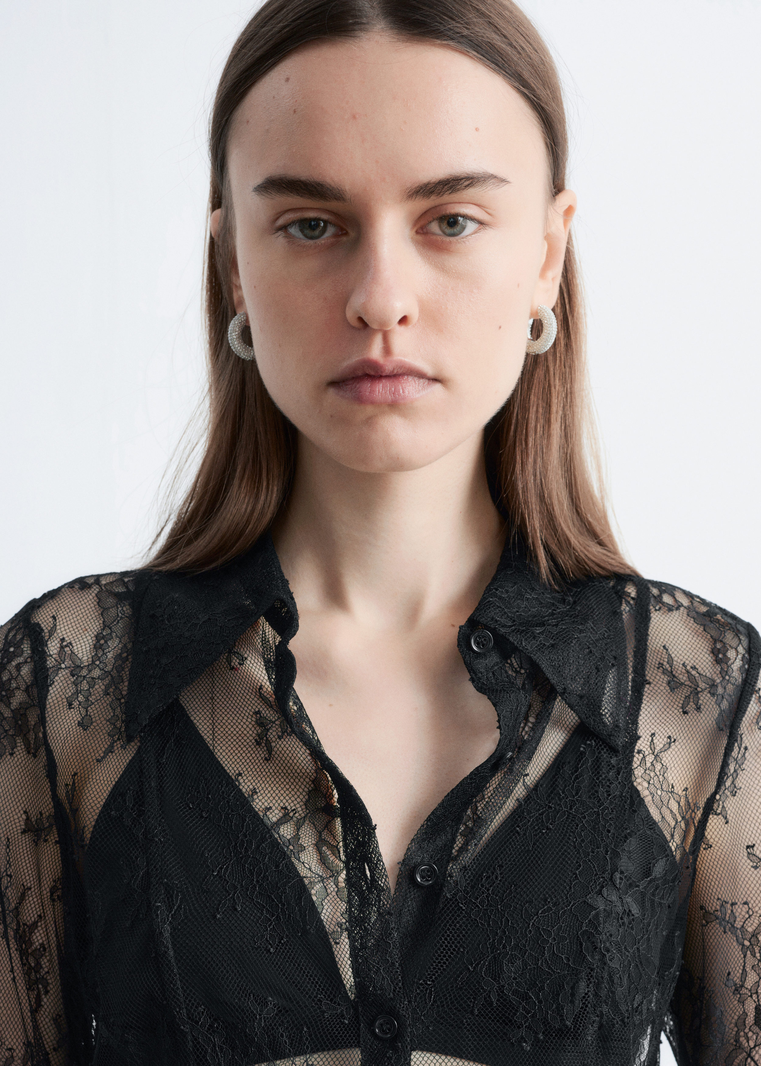 & Other Stories TAPERED LACE SHIRT