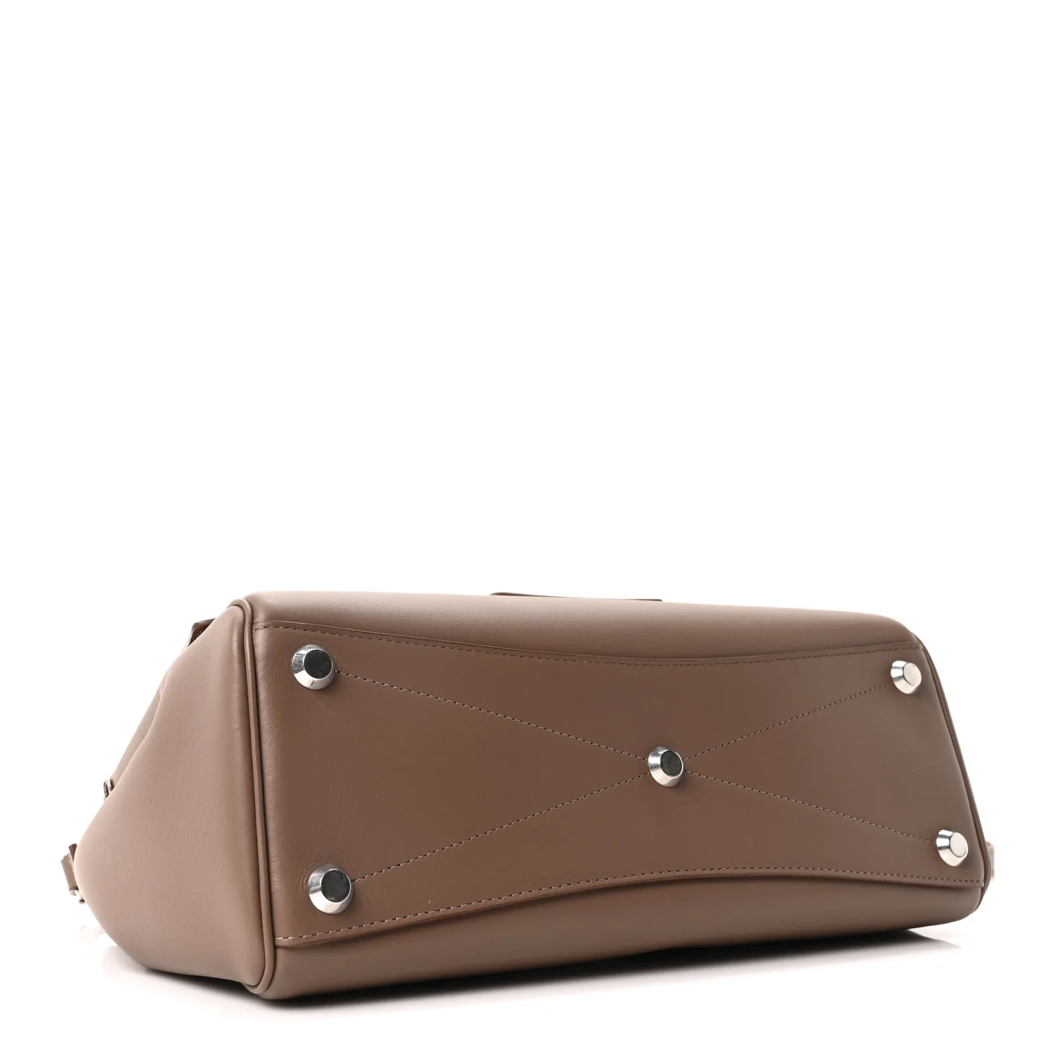 Smooth Calfskin Small Bel Air Carry All Bag Dark Taupe - Top Club
