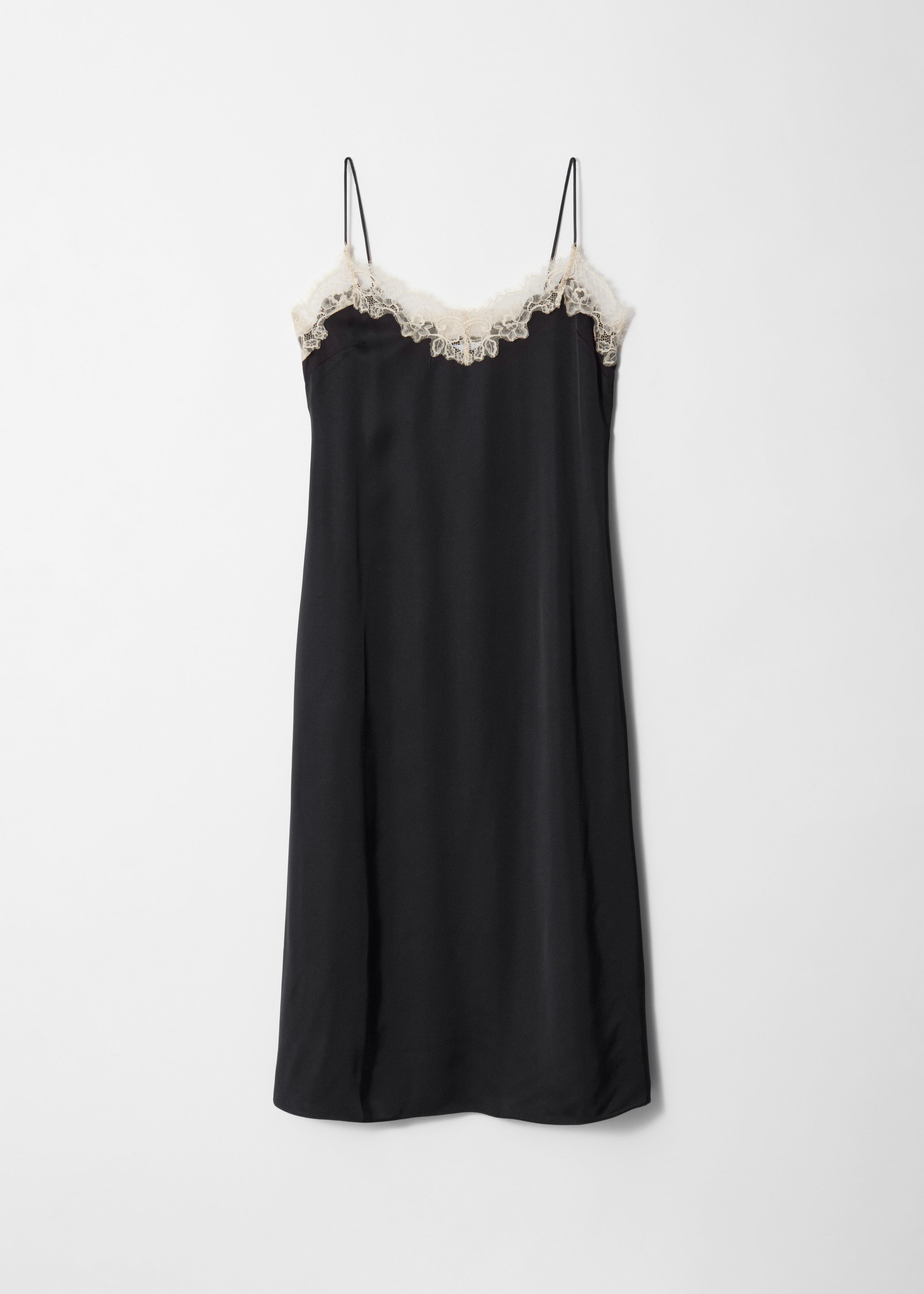 & Other Stories SATIN SLIP MIDI DRESS
