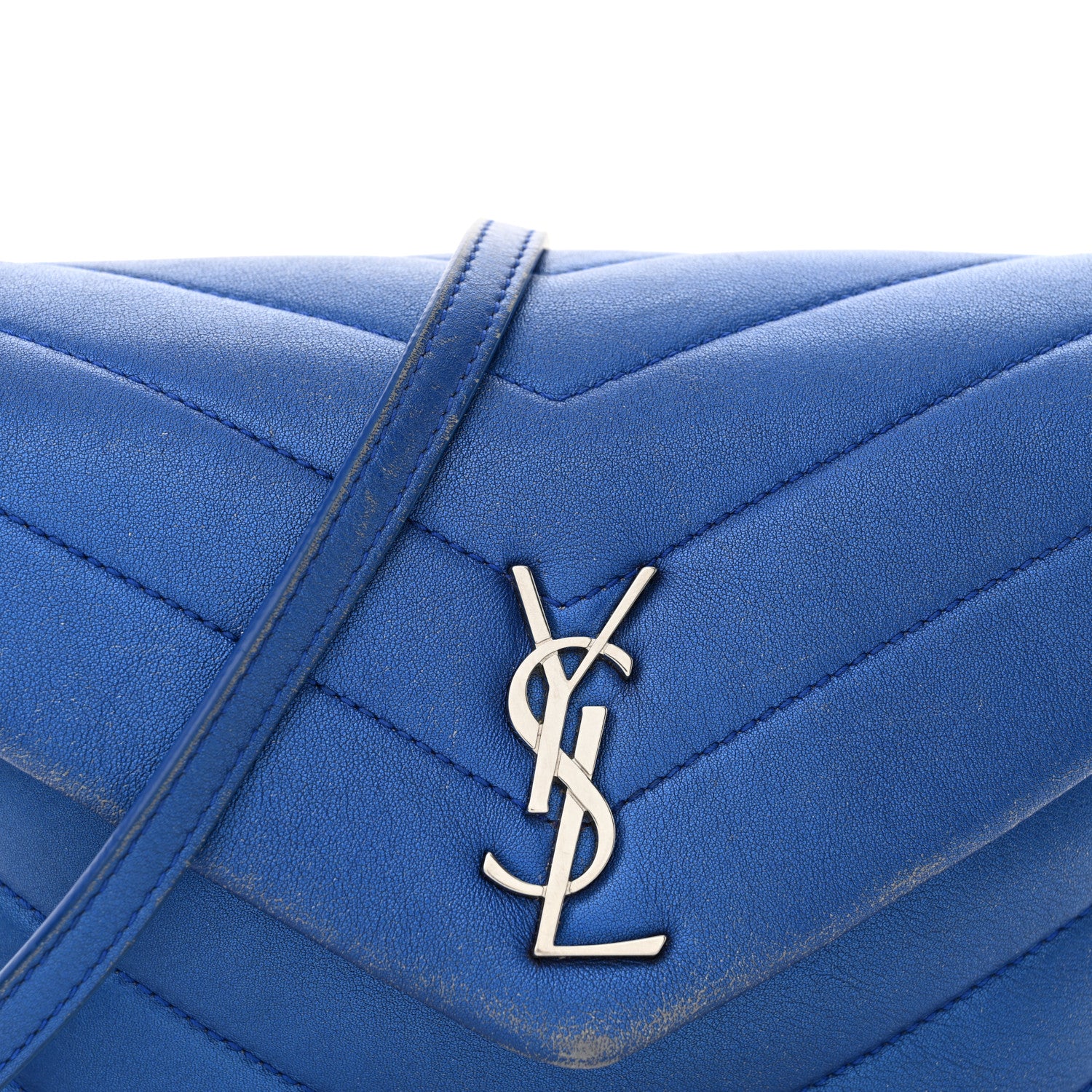 Metallic Calfskin Y Quilted Monogram Toy Loulou Crossbody Bag Blue Royal - Top Club
