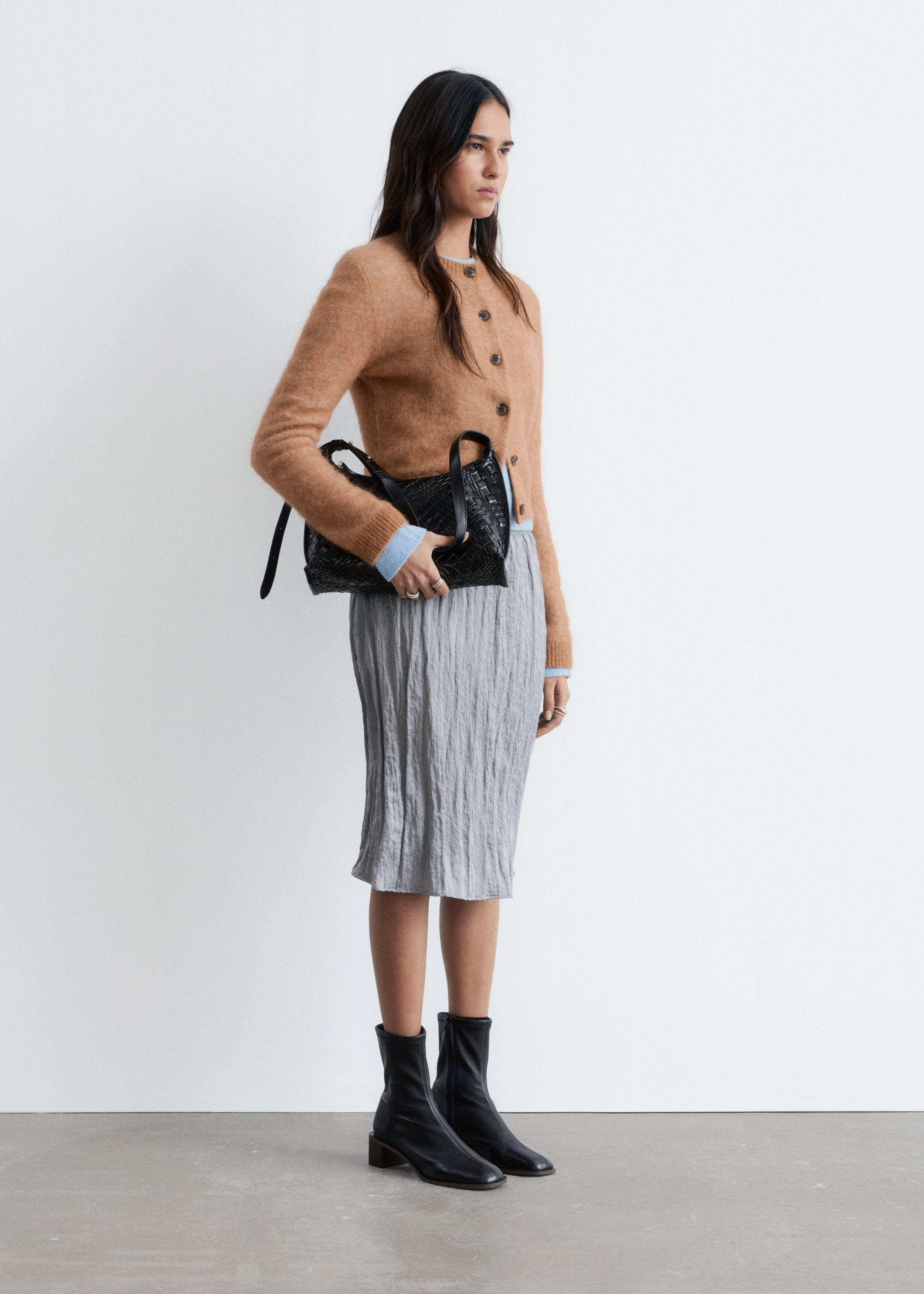& Other Stories MOHAIR-BLEND BRUSHED CARDIGAN
