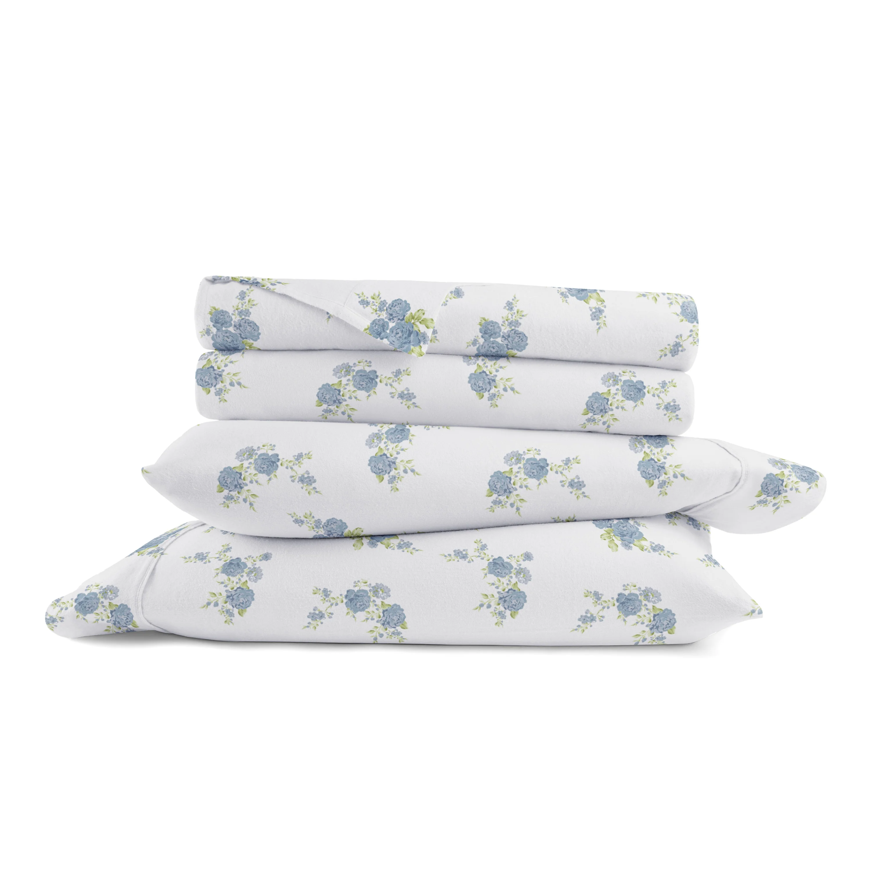 Rose Bunch 4-Piece Flannel Sheet Set