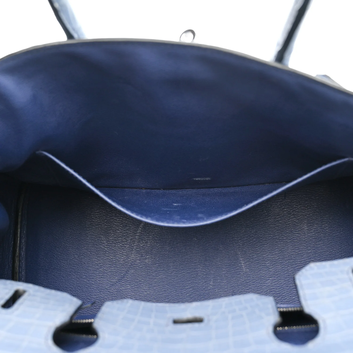 Matte Porosus Crocodile Birkin 30 Bleu Brighton - Top Club