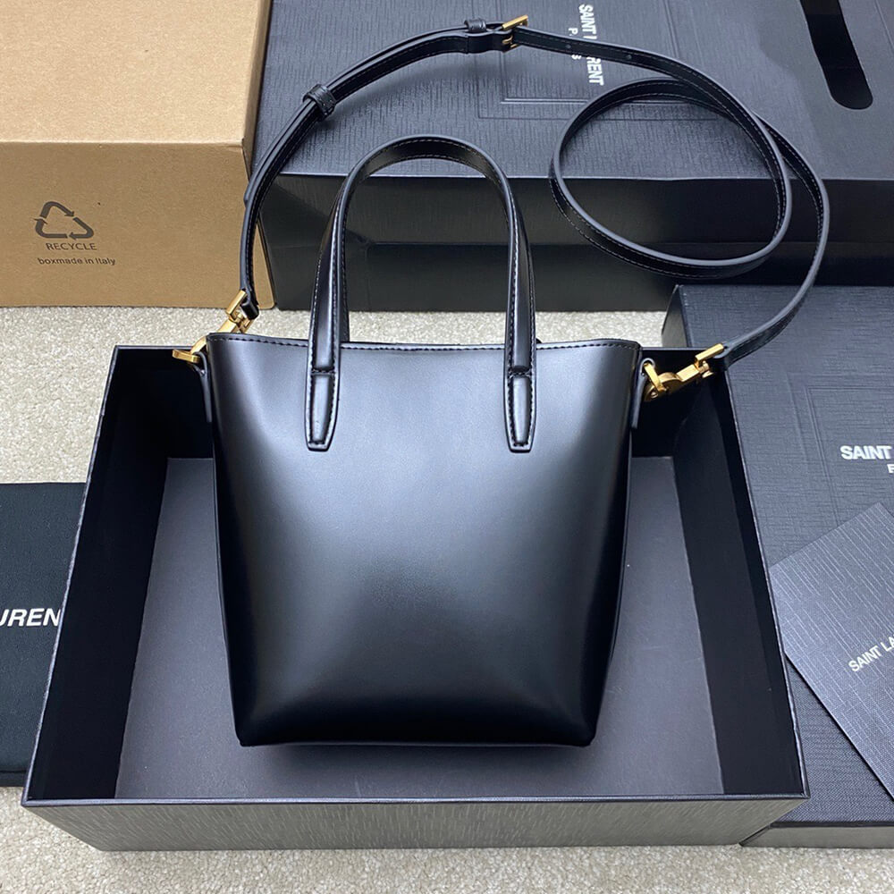 MINI TOY SHOPPING SAINT LAURENT IN BOX LEATHER - Top Club