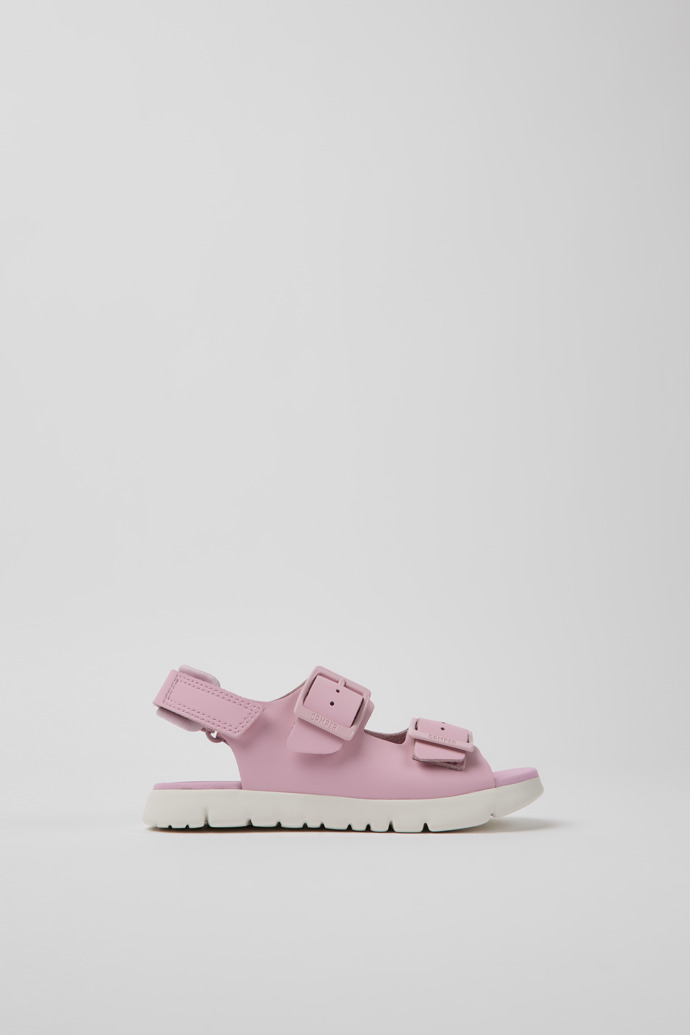 Caterpillar Pink Leather Sandals for Kids