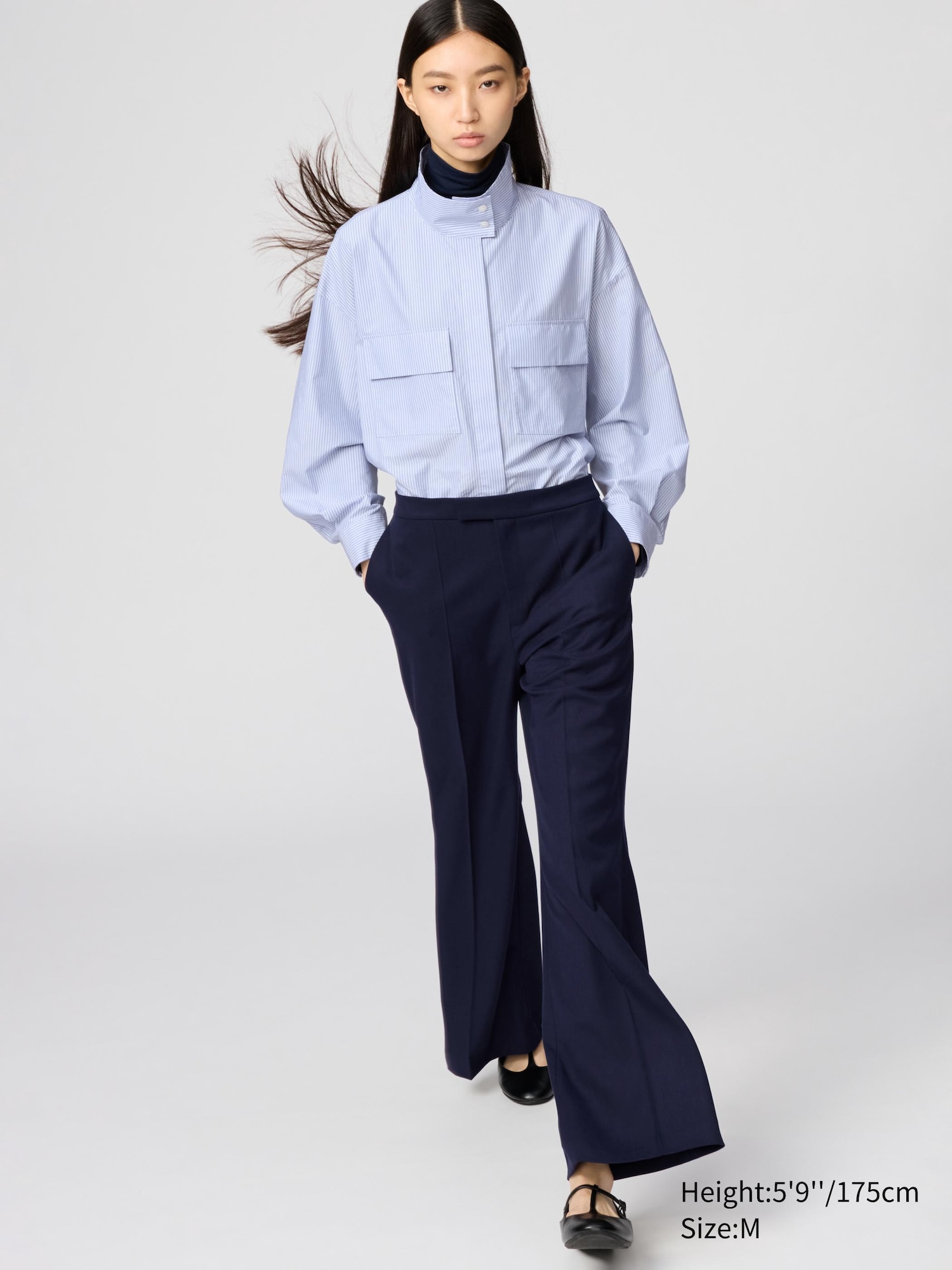 UNIQLO : C Cotton Stand Collar Shirt Jacket