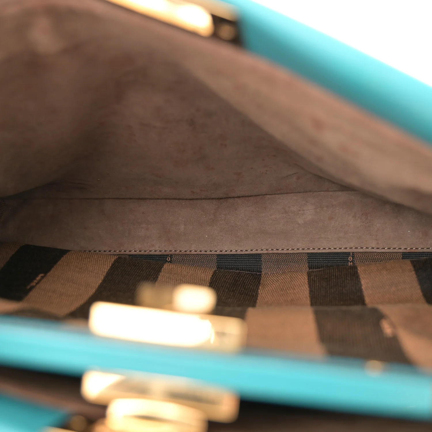 Vitello Morgan Fabric Jacquard Pequin Medium Peekaboo Iconic Satchel Lago Tobacco Black - Top Club