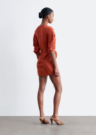 & Other Stories SCULPTURAL RUCHED MINI DRESS