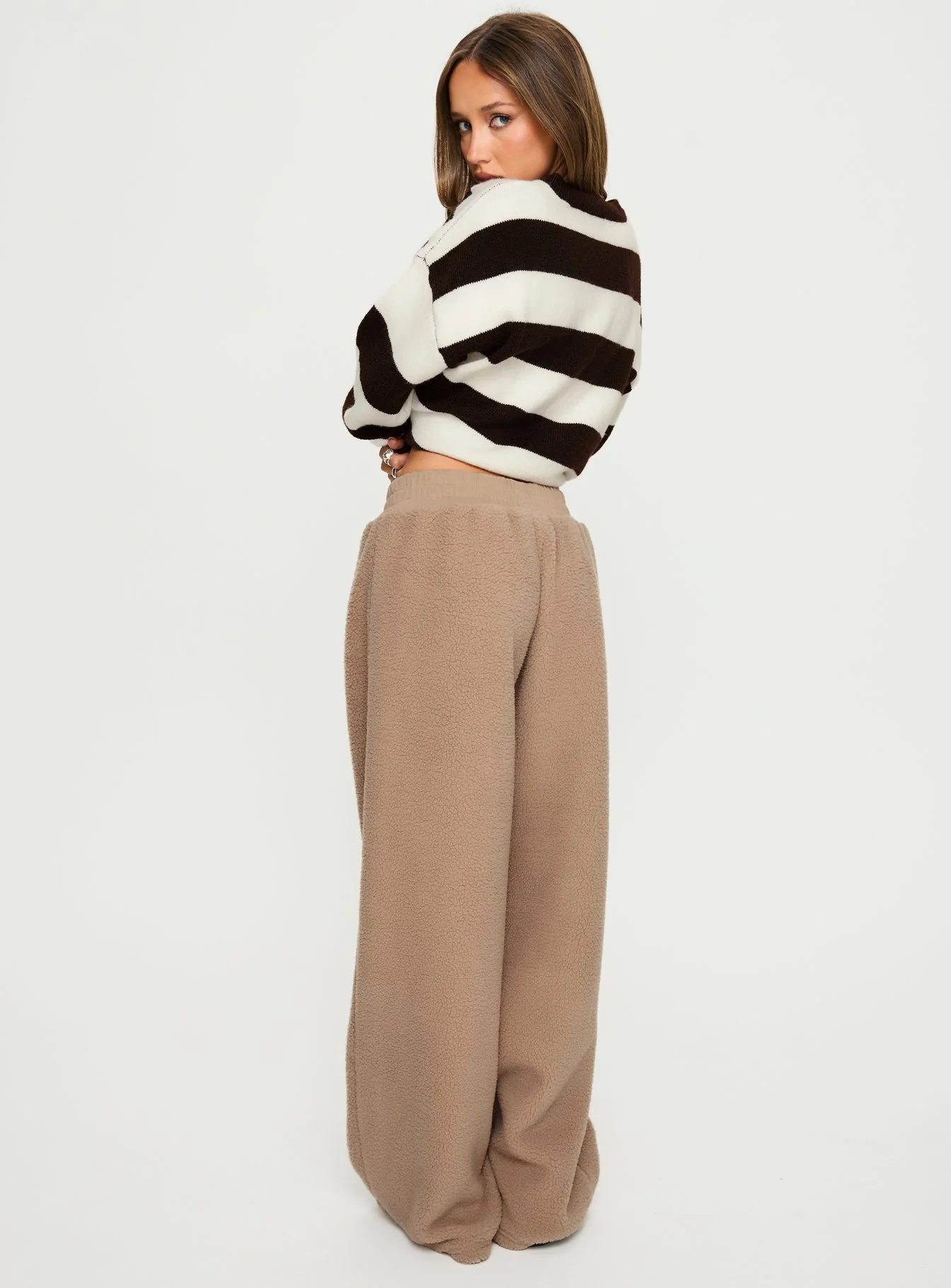 Siberia Fleece Track Pant Light Brown