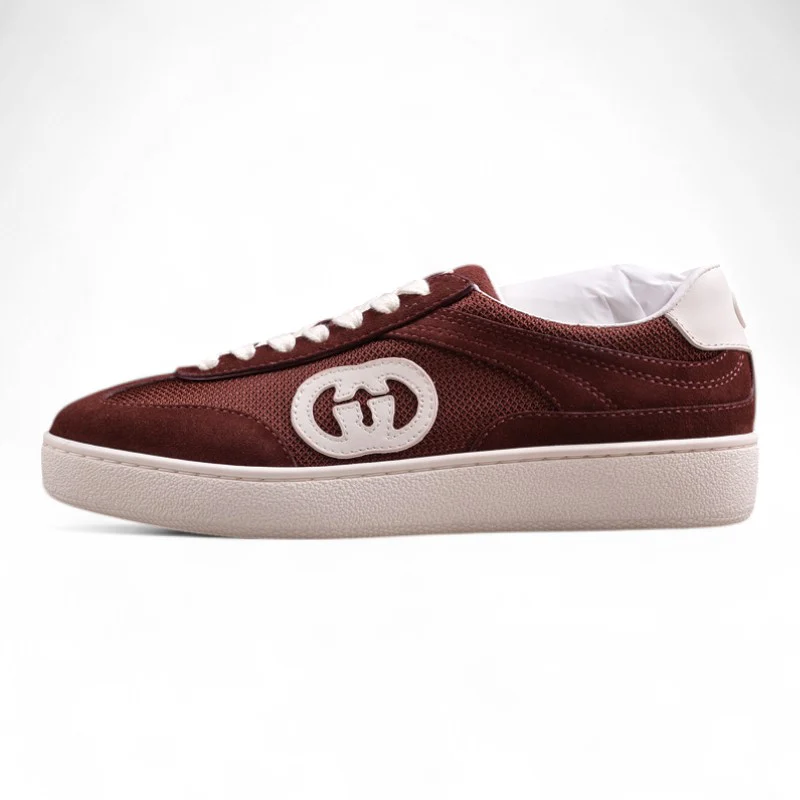 Gucci Interlocking G Brown Suede Low Top Sneakers - Sneaker Replica Workshop