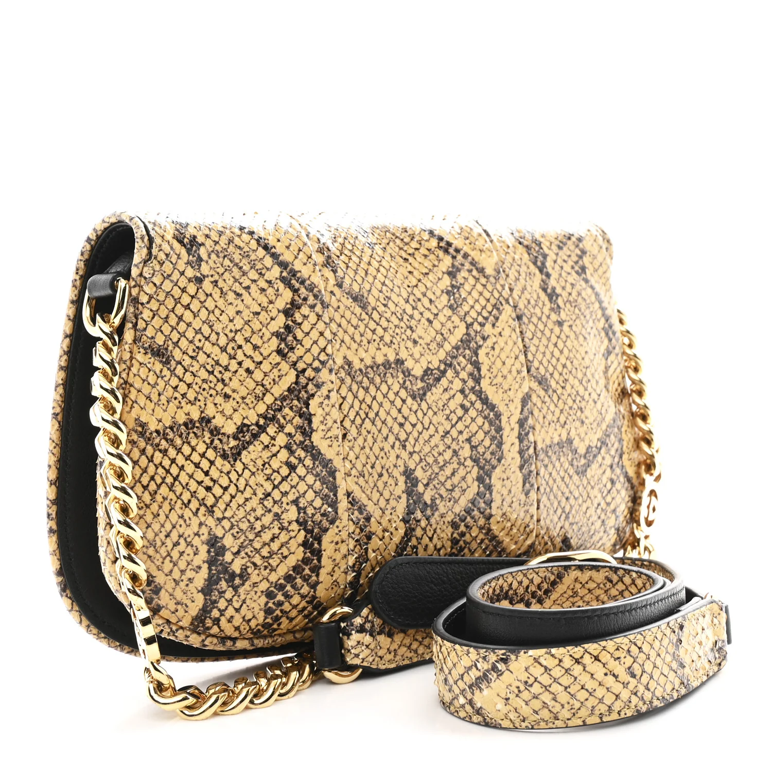 Roxy Snakeskin Blondie Chain Shoulder Flap Bag Roccia - Top Club