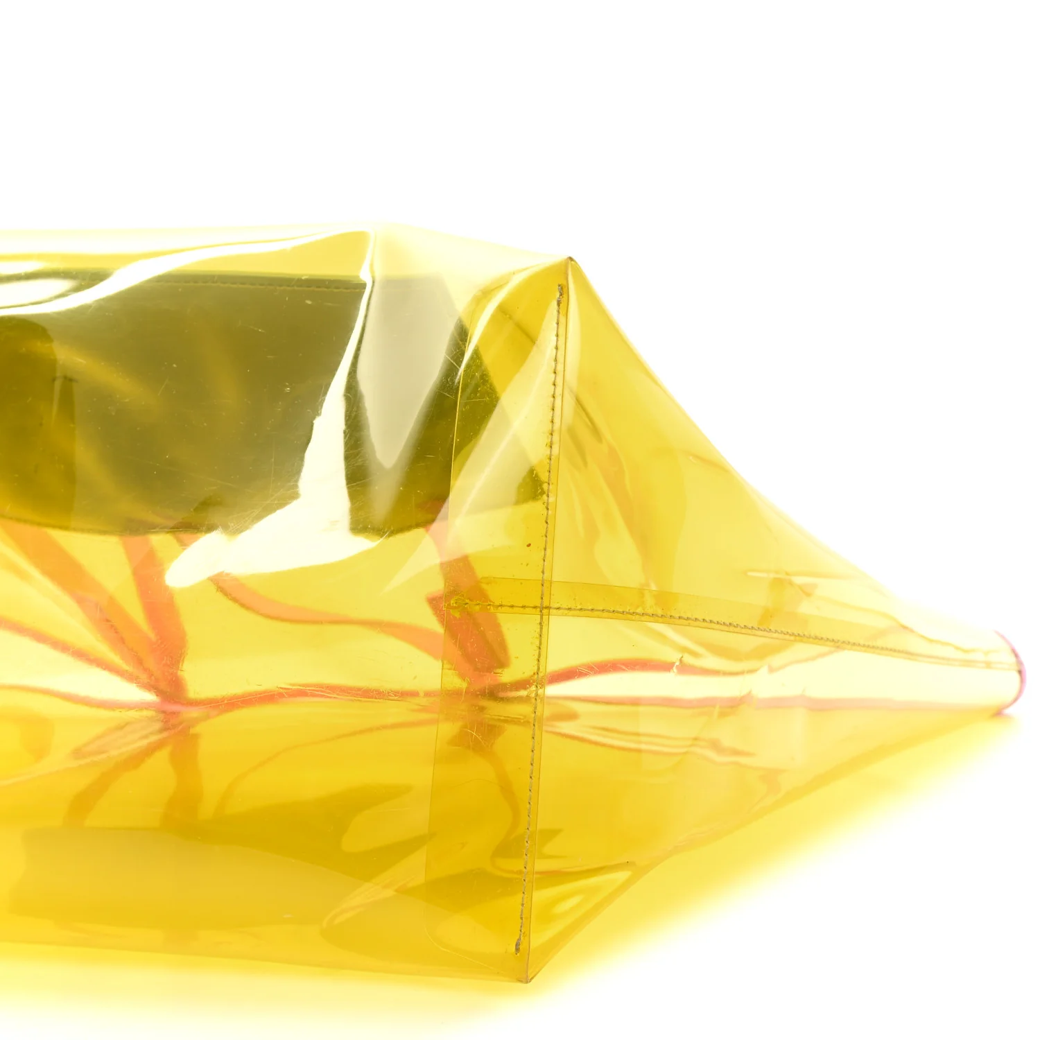 Vinyl Calfskin 90s Logo Tote Yellow - Top Club