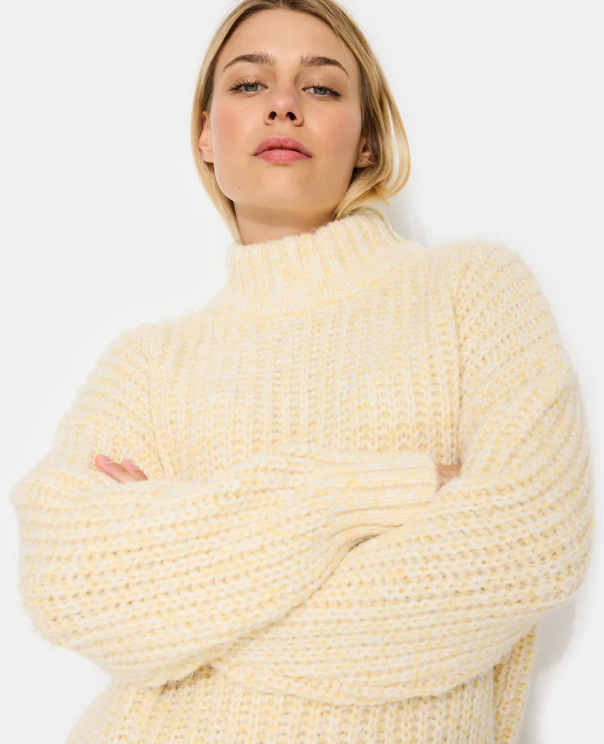 Pimkie Pull grosse maille moulinée col montant