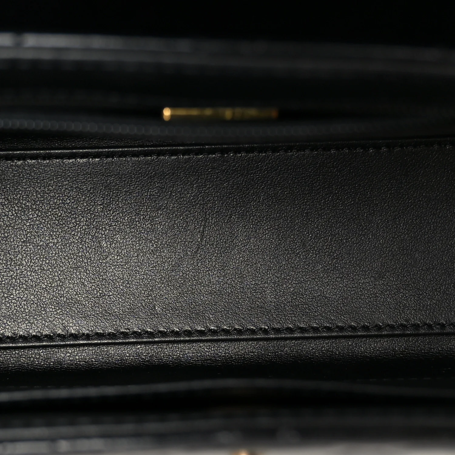 Shiny Aged Calfskin Quilted Nano Kelly Shopper Black - Top Club