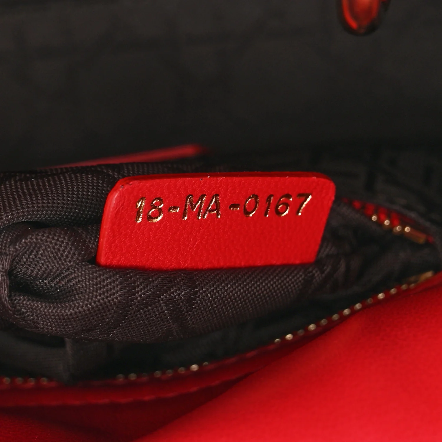 Lambskin Cannage Mini Lady Dior Red - Top Club