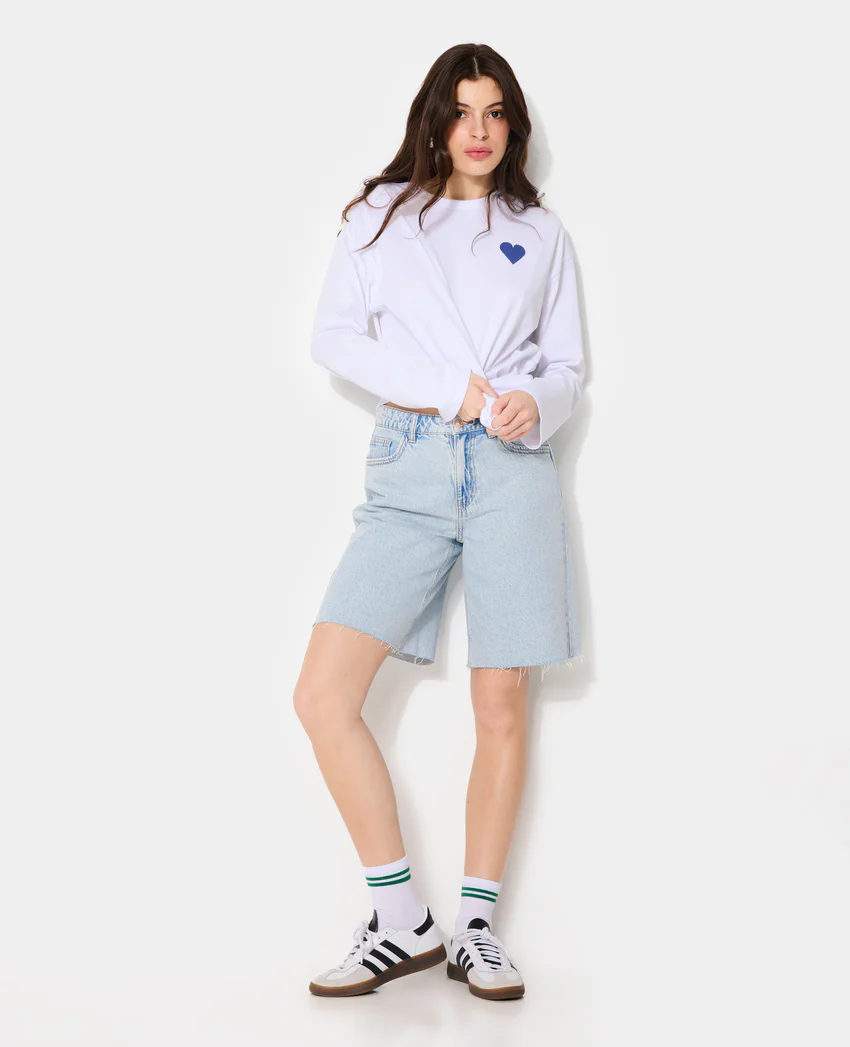 Pimkie T-shirt oversize manches longues avec print
