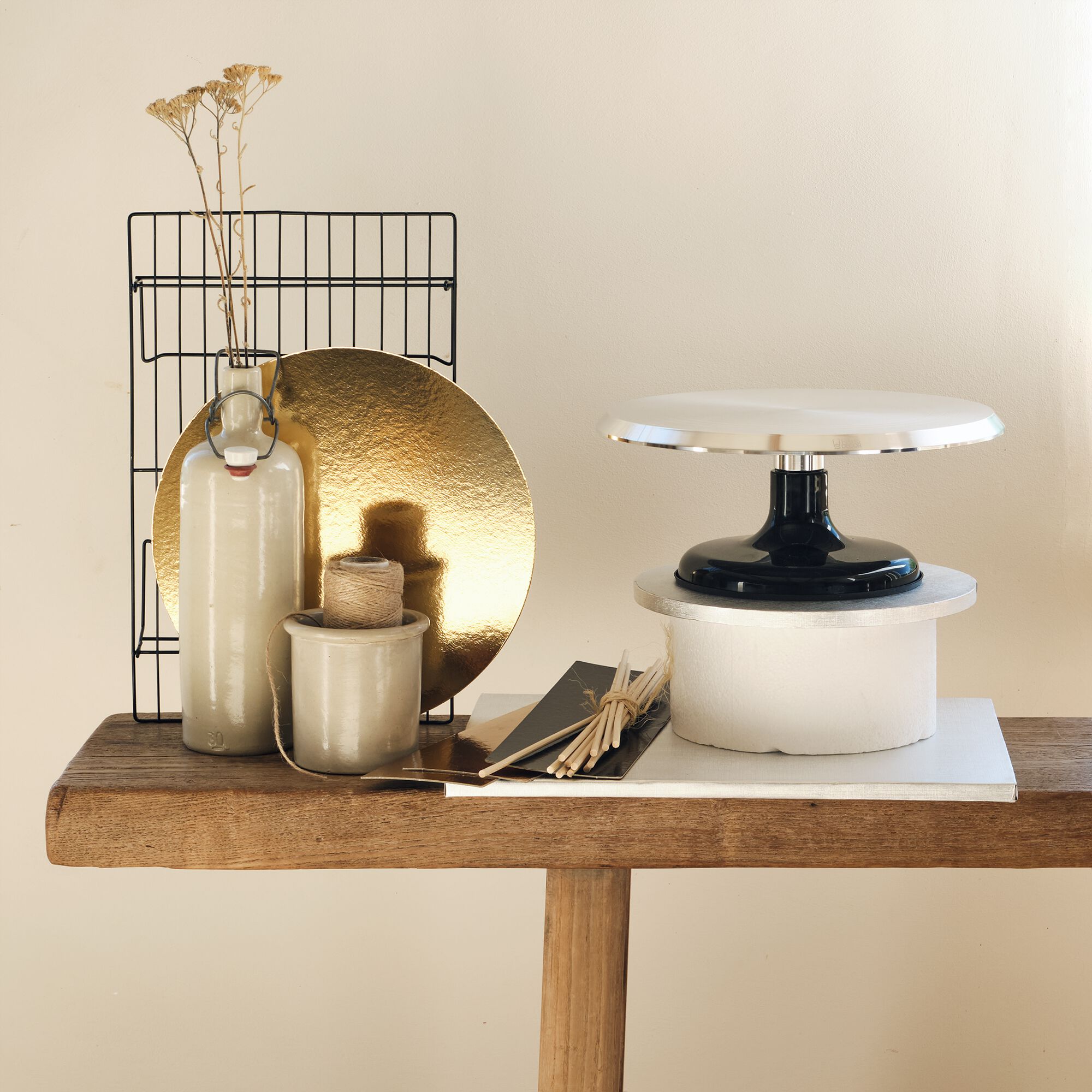 PATISDECOR - Plateau tournant en inox D31cm - argenté