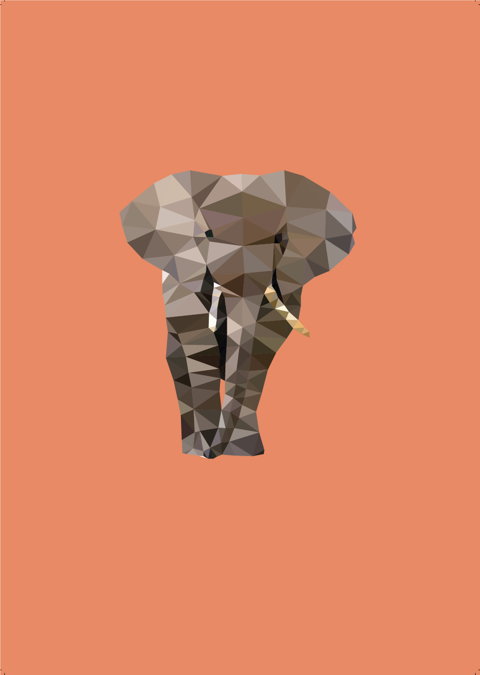 Poster Olifant 30 x 40 cm