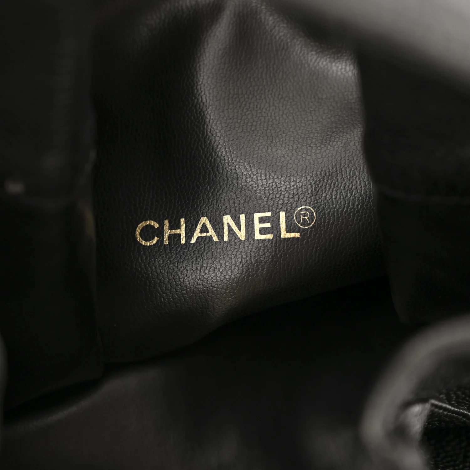 Caviar Quilted Drawstring Backpack Black - Top Club