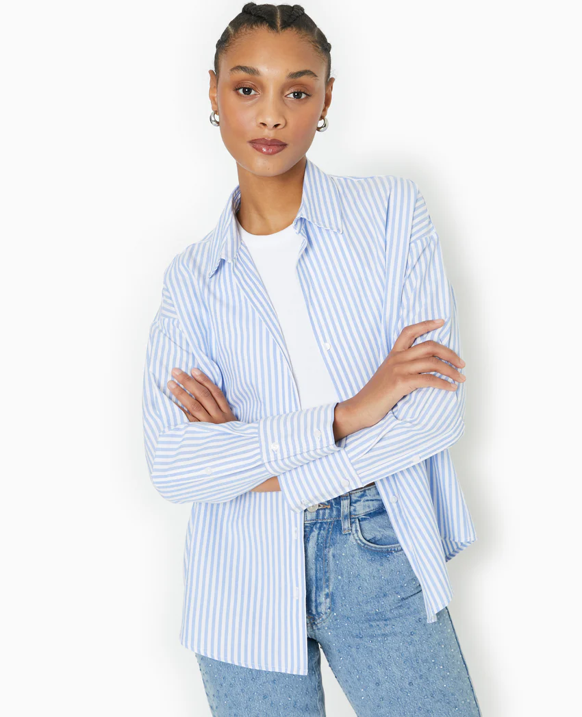 Pimkie Chemise oversize rayée col ouvert
