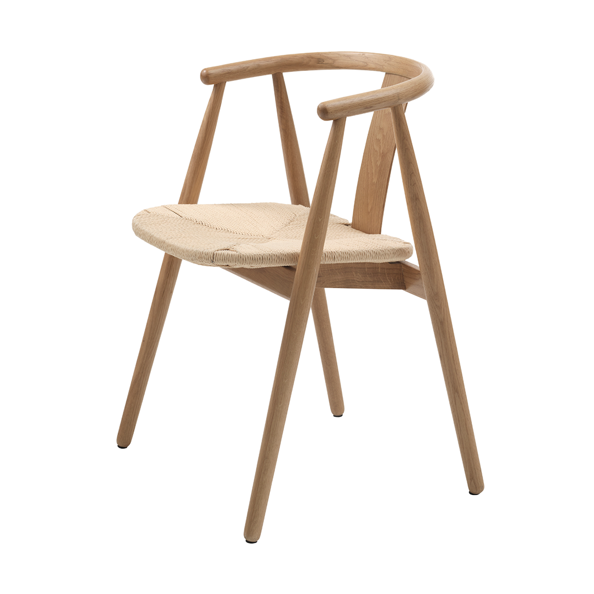 Eetkamerstoel Kenza - met rieten zitvlak Naturel eiken