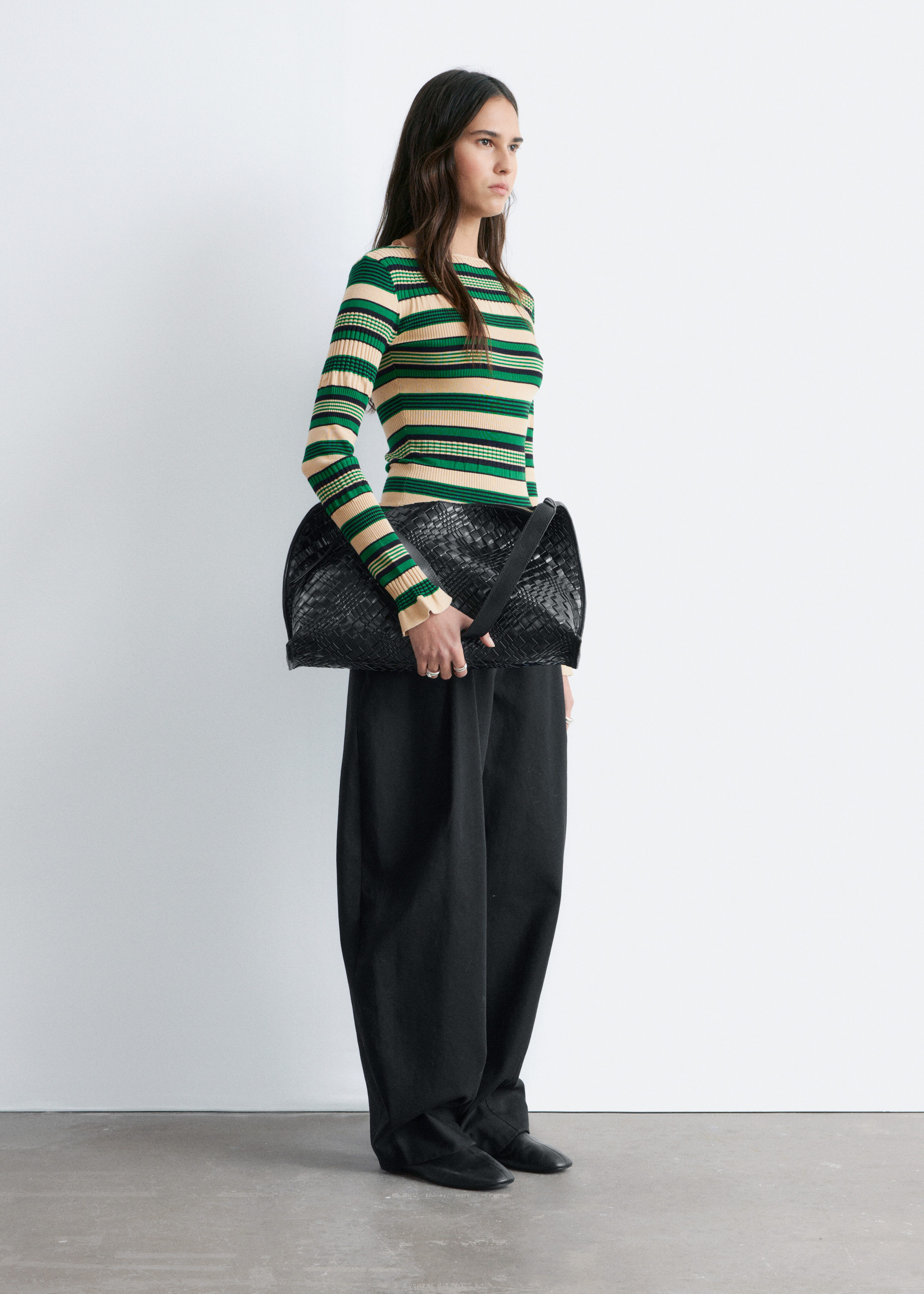 & Other Stories LONG-SLEEVE RIBBED TOP