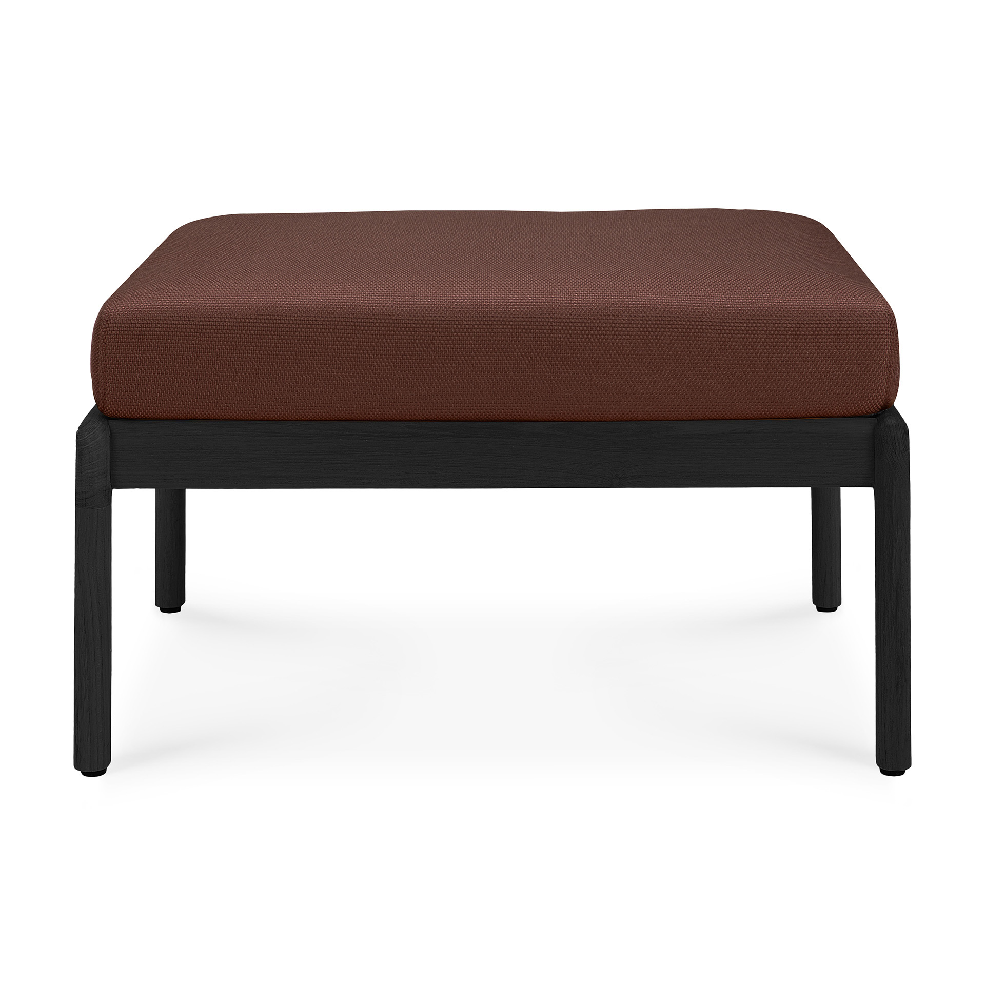 Hocker Teak Jack outdoor zwart burgundy